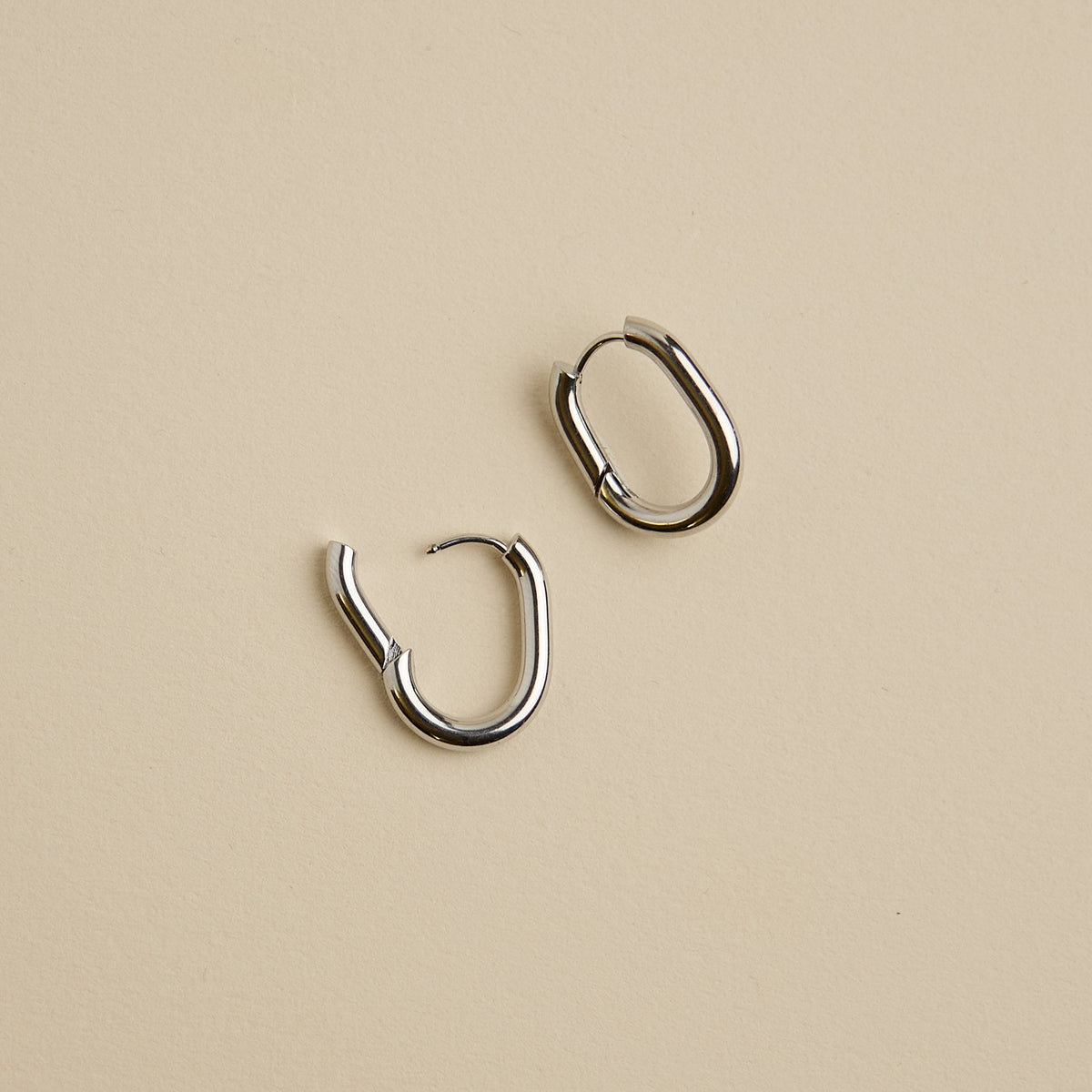 Oval Hoops Earrings