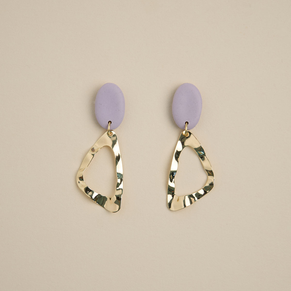 Azita-Clay-Earrings-Lilac-Gold