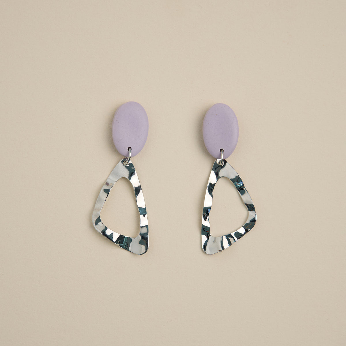 Azita-Clay-Earrings-Lilac-Silver