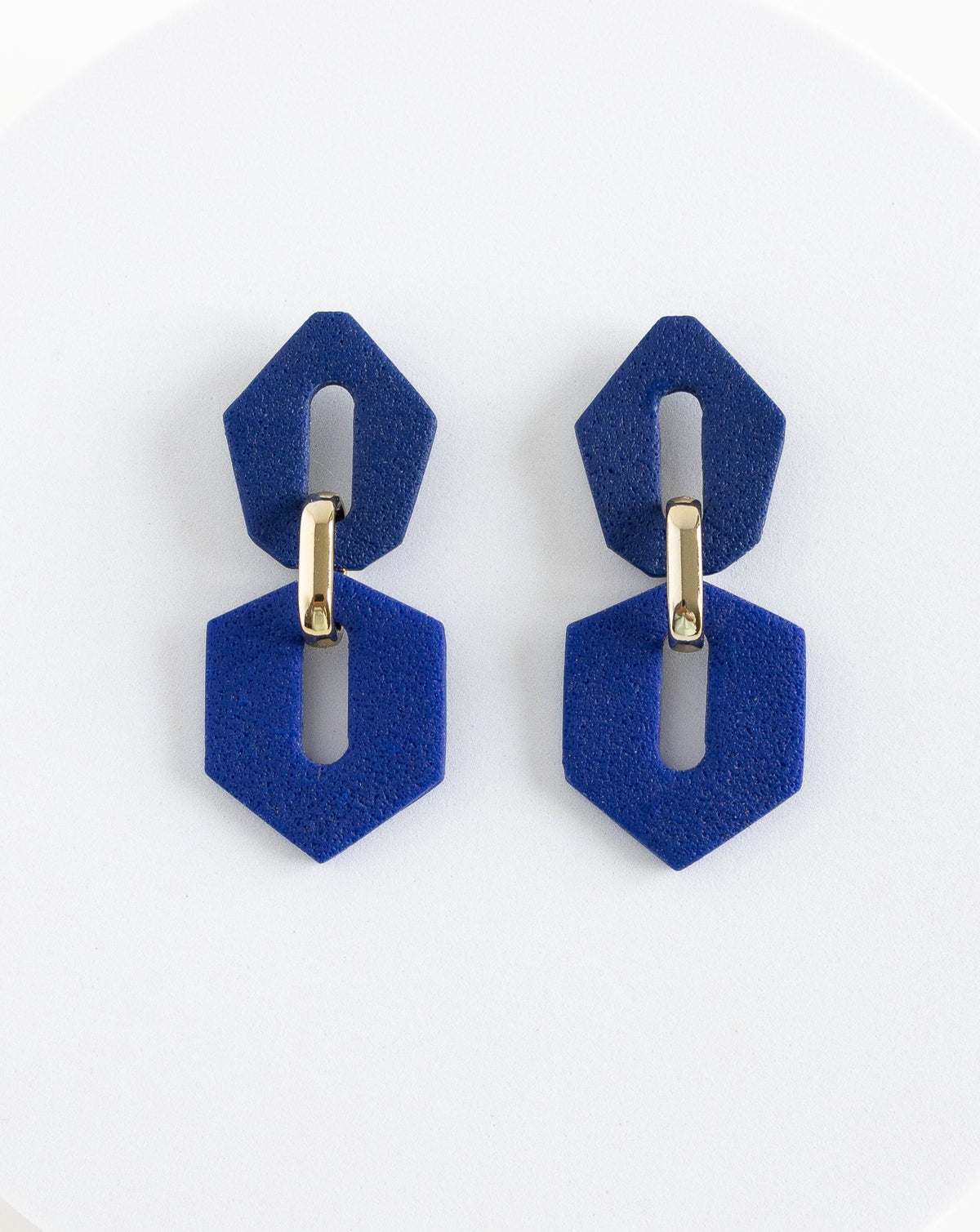 LYHO exclusive design, Shilla earrings in Hue Blue color.