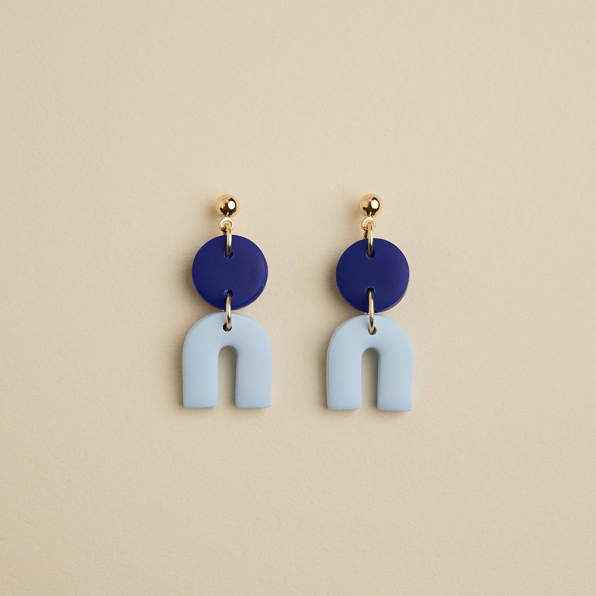 Tiny -Arch-Earrings-BayBlue-Gold