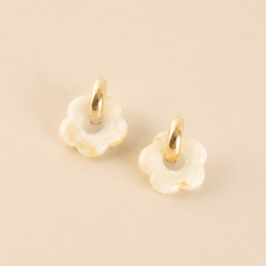 Glassy Daisy Earrings